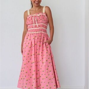 DAVI & DANI Pink Floral Dress